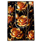 Sac Cadeau Moyen Collection Rose tendance de luxe Big Gold (Dos)