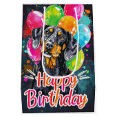 Sac Cadeau Moyen Collier bleu avec ballons (Dos)