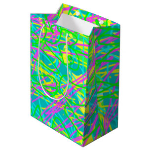 Sac Cadeau Moyen Color My Dreams Scribble Motif Expressive Artsy