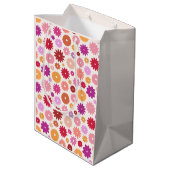 Sac Cadeau Moyen Colorful Blooms Pattern (Dos Angle)
