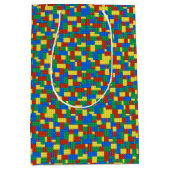 Sac Cadeau Moyen Colorful Building Brick Toy Block Pattern (Devant)