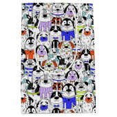 Sac Cadeau Moyen Colorful Dog Crowd Pattern (Devant)