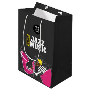Sac Cadeau Moyen Colorful Jazz Music Festival ajouter un logo perso