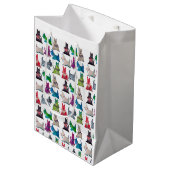Sac Cadeau Moyen Colorful Scotties (Devant Angle)