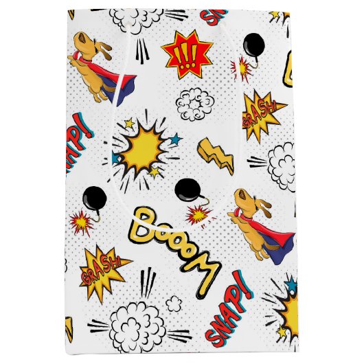 Sac Cadeau Moyen Comic Pattern Gift Bag (Devant)