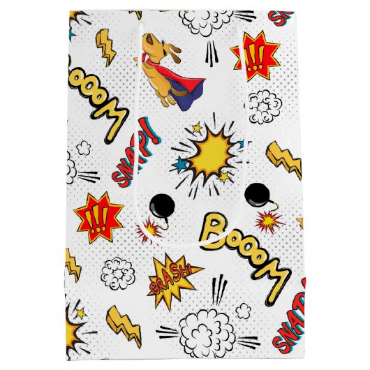 Sac Cadeau Moyen Comic Pattern Gift Bag (Dos)