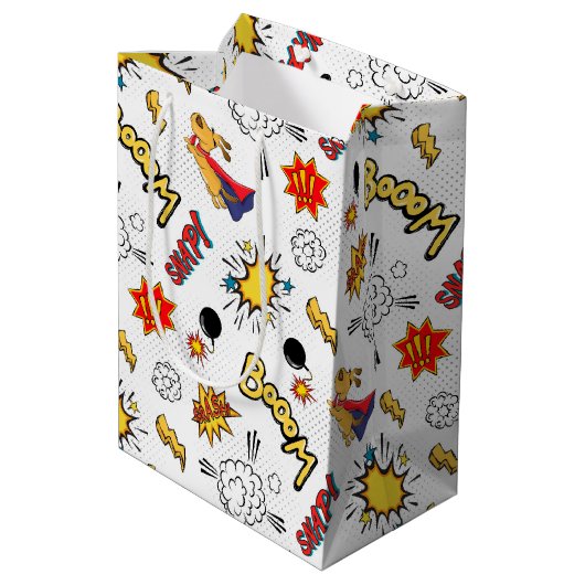 Sac Cadeau Moyen Comic Pattern Gift Bag (Dos Angle)