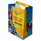 Sac Cadeau Moyen Comics DC | Justice League - Anniversaire (Devant Angle)