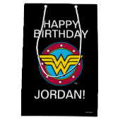 Sac Cadeau Moyen Comics DC | Wonder Woman Circle & Stars Logo (Dos)