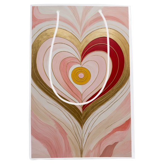 Sac Cadeau Moyen Concentric Heart Blossom (Devant)