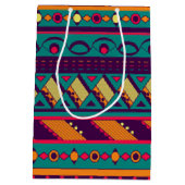 Sac Cadeau Moyen Conception africaine multicolore (Dos)