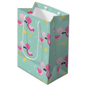 Sac Cadeau Moyen Conception Amusement Flamant 1 (Devant Angle)
