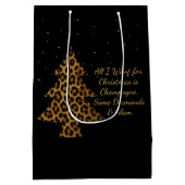 Sac Cadeau Moyen Conception d'arbre de léopard de vacances chic (Dos)