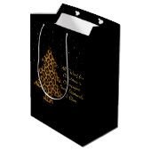 Sac Cadeau Moyen Conception d'arbre de léopard de vacances chic (Dos Angle)