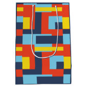 Sac Cadeau Moyen Conception de bloc solide rétro/Ensemble 2 (Dos)