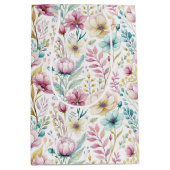 Sac Cadeau Moyen Conception de fleurs de Pâques botaniques douces (Devant)