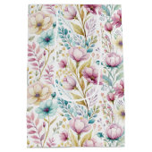Sac Cadeau Moyen Conception de fleurs de Pâques botaniques douces (Dos)