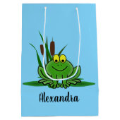 Sac Cadeau Moyen Conception de grenouille verte (Dos)