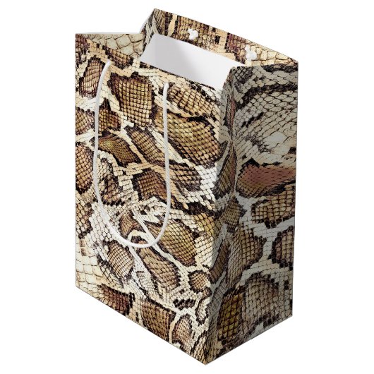 Sac Cadeau Moyen Conception de la peau de serpent (Dos Angle)