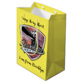 Sac Cadeau Moyen Conception de logo de Brooklyn (Dos Angle)