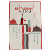 Sac Cadeau Moyen Conception de menu de restaurant géométrique moder (Dos)