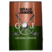 Sac Cadeau Moyen Conception de monogramme de golf cool (Dos)