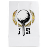 Sac Cadeau Moyen Conception de monogramme de golf en or personnalis (Dos)