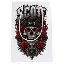 Conception de nom personnalisé Scott Gothic Skull