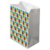 Sac Cadeau Moyen Conception de pièces de puzzle (Dos Angle)