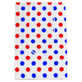Sac Cadeau Moyen Conception de points noirs blancs rouges bleus  (Dos)