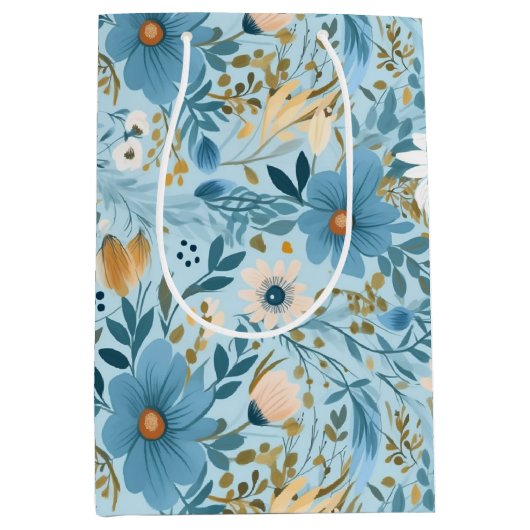 Sac Cadeau Moyen Conception de prairie de marais (Devant)