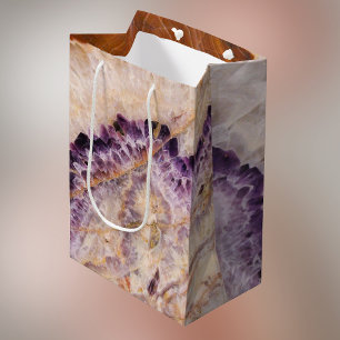 Sac Cadeau Moyen Conception élégante en agate violette