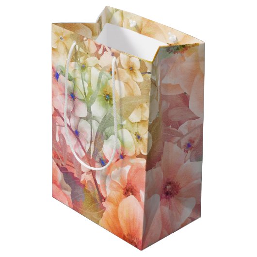 Sac Cadeau Moyen Conception florale estivale (Dos Angle)