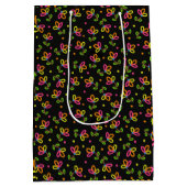 Sac Cadeau Moyen Conception florale multicolore (Dos)