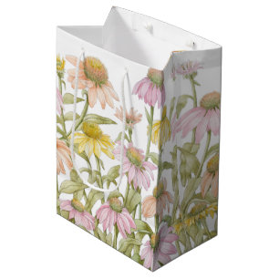 Sac Cadeau Moyen Coneflowers Watercolor