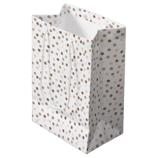 Sac Cadeau Moyen Confetti Chic (Points) (Devant Angle)