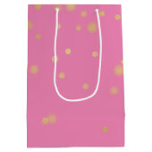 Sac Cadeau Moyen Confetti en or rose (Dos)