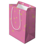 Sac Cadeau Moyen Confetti en or rose (Dos Angle)