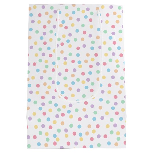 Sac Cadeau Moyen Confetti Pastels (Points) (Dos)