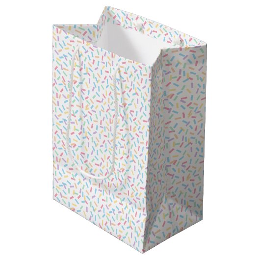 Sac Cadeau Moyen Confetti Pastels (Sprinkles) (Devant Angle)