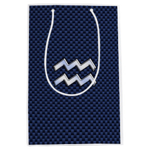 Sac Cadeau Moyen Connexion Aquarius en fibre de carbone bleue