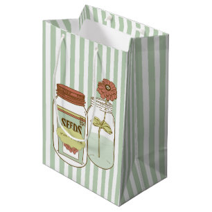 Sac Cadeau Moyen Consolidez le giftbag de pot et de fleur de maçon