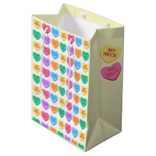 Sac Cadeau Moyen Conversation inappropriée Coeurs bonbons