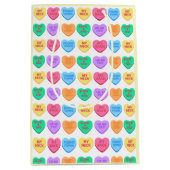 Sac Cadeau Moyen Conversation inappropriée Coeurs bonbons (Devant)