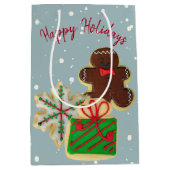 Sac Cadeau Moyen Cookies de sucre de Noël (Devant)