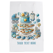 Sac Cadeau Moyen Cool bébé garçon douche personnalisable (Dos)