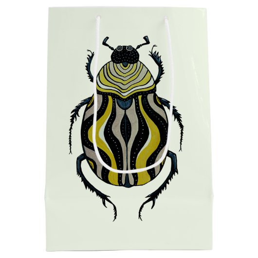 Sac Cadeau Moyen Cool Beetle Bug Art Insect Lover (Dos)