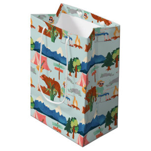 Sac Cadeau Moyen Cool camping partie carrelé motif