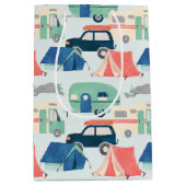 Sac Cadeau Moyen Cool camping partie carrelé motif (Devant)