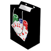 Sac Cadeau Moyen cool de la carte de poker Casino (Dos Angle)